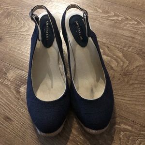 Ann Taylor Ankle Strap Wedges